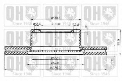 QUINTON HAZELL bdc3443 -  Тормозной диск